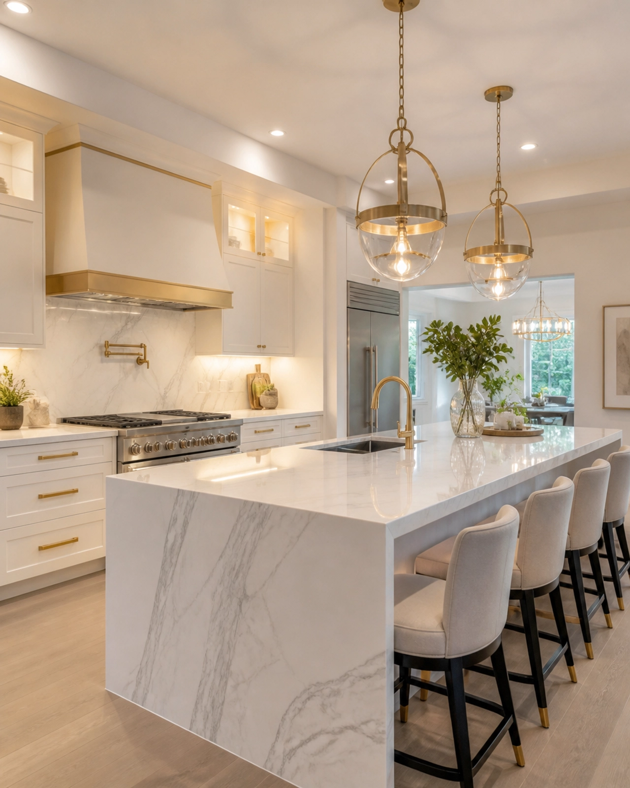 A beautifully renovated modern kitchen