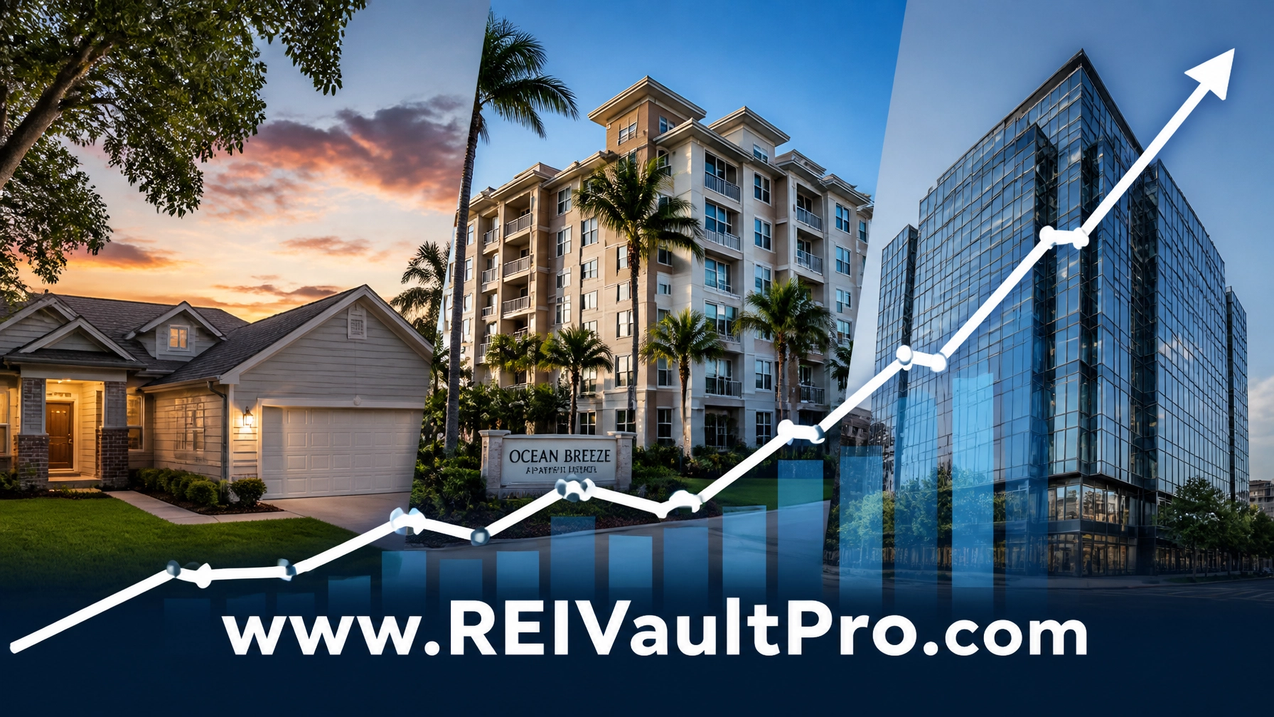 Portfolio growth chart over residential and commercial properties