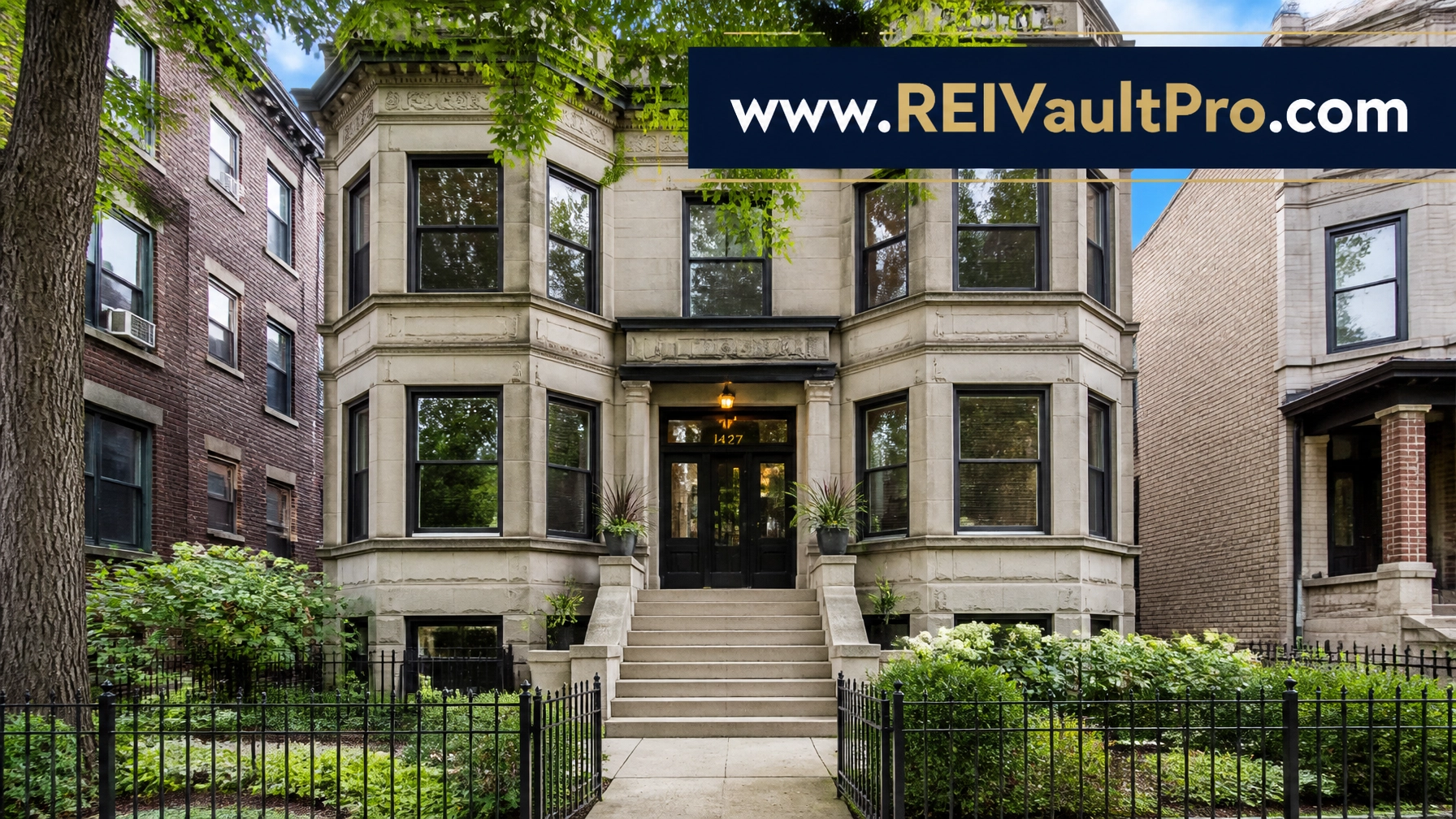 Chicago two-flat building representing a typical rental property investment
