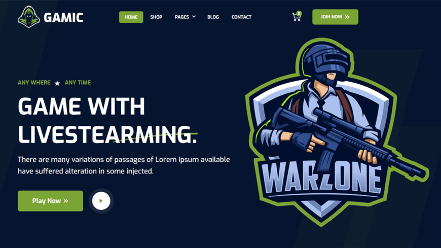  Gamic - Game Website Template