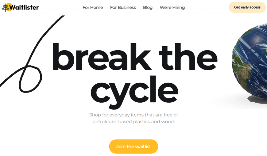 Waitlister - Landing page Website Template
