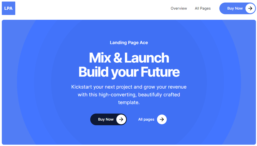 Landing Page Ace - Landing page Website Template