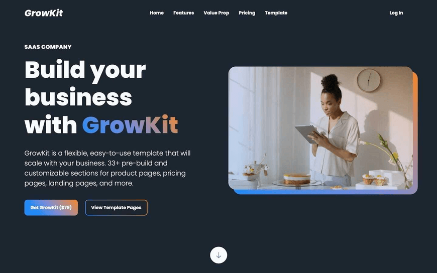 GrowKit - Landing page Website Template