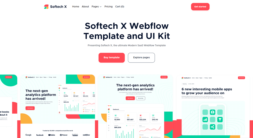 Softech X - Dashboard Website Template