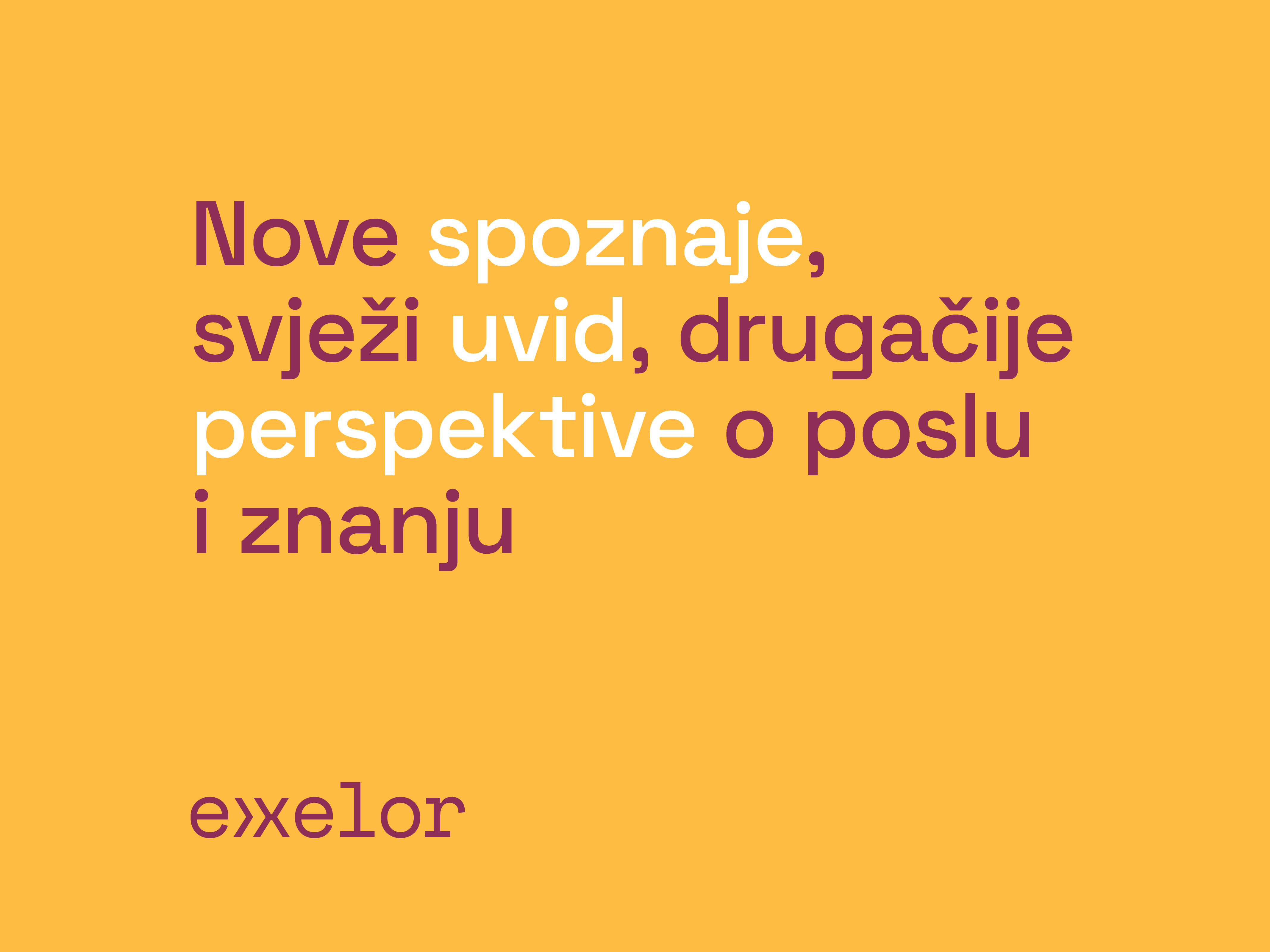 Verbalni identitet i ključna poruka za Exelor, putničku agenciju specijaliziranu za kongresni turizam