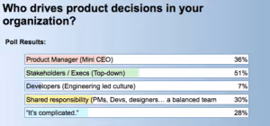 Who is in charge of product decisions?