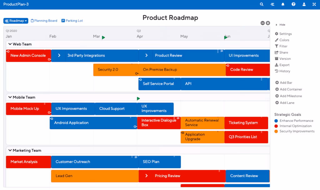 create a Roadmap template