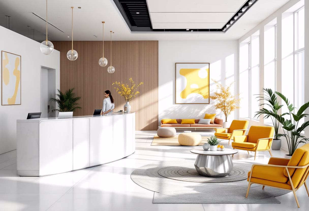 school reception area