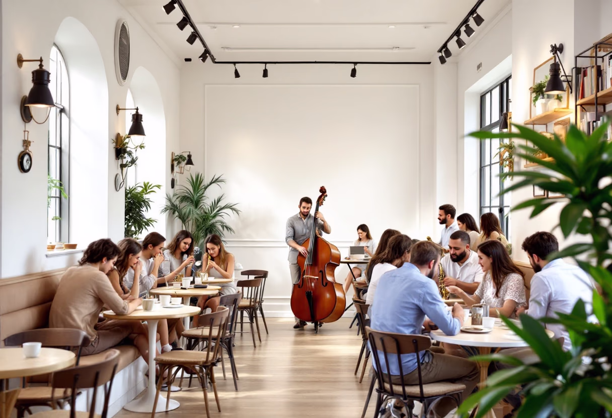 image of event at cafe