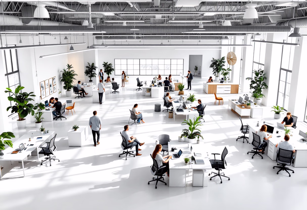 [background image] image of busy office environment (for an hr tech)