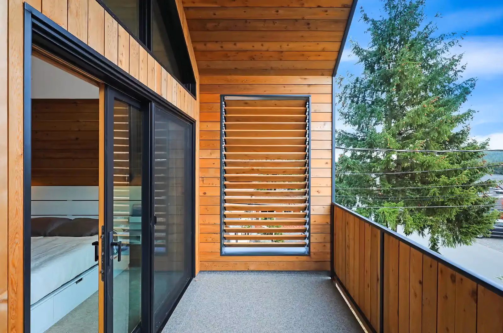 High-performance windows and door system in Dark Side passive home rated construction