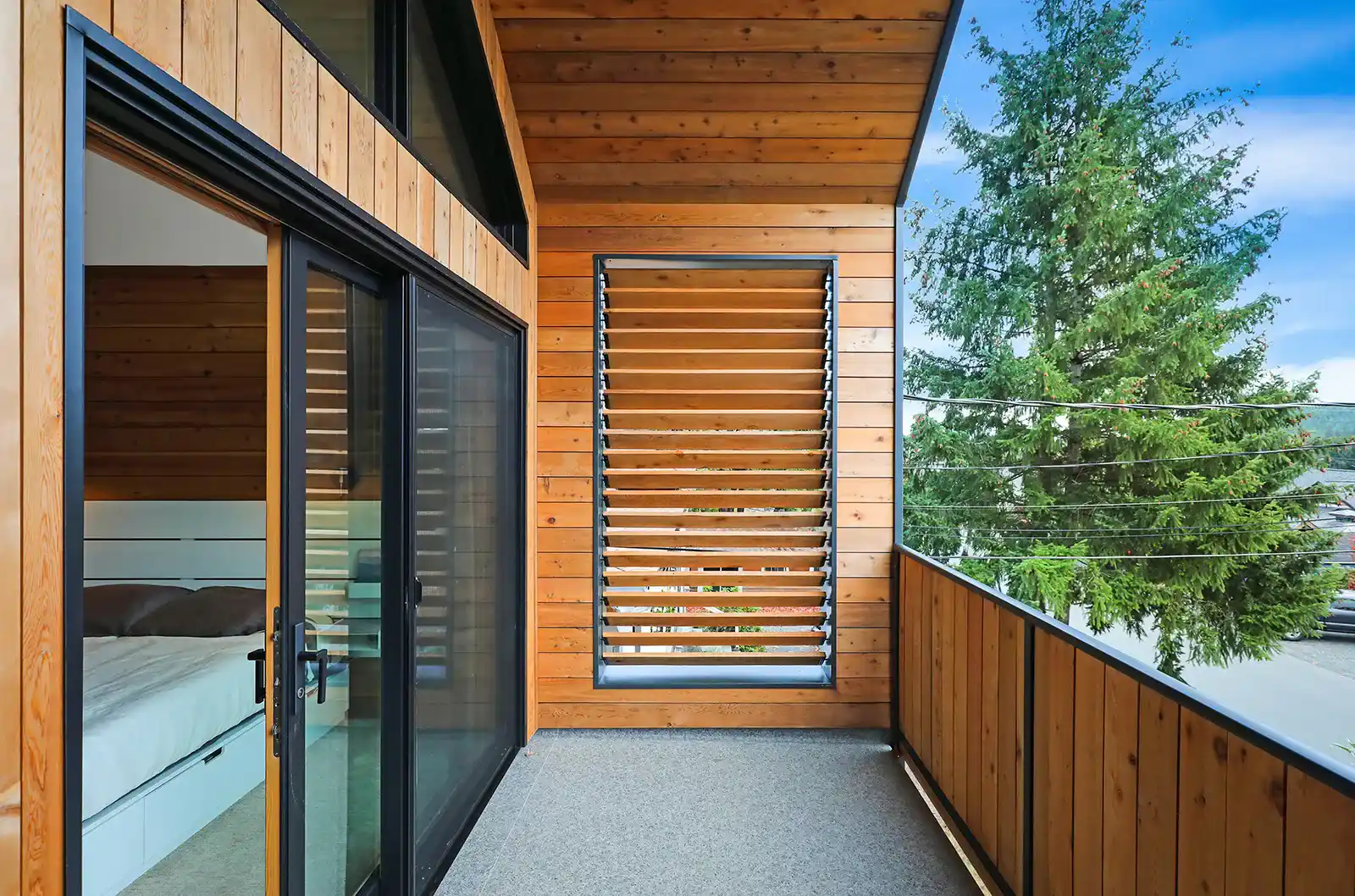 High-performance windows and door system in Dark Side passive home rated construction