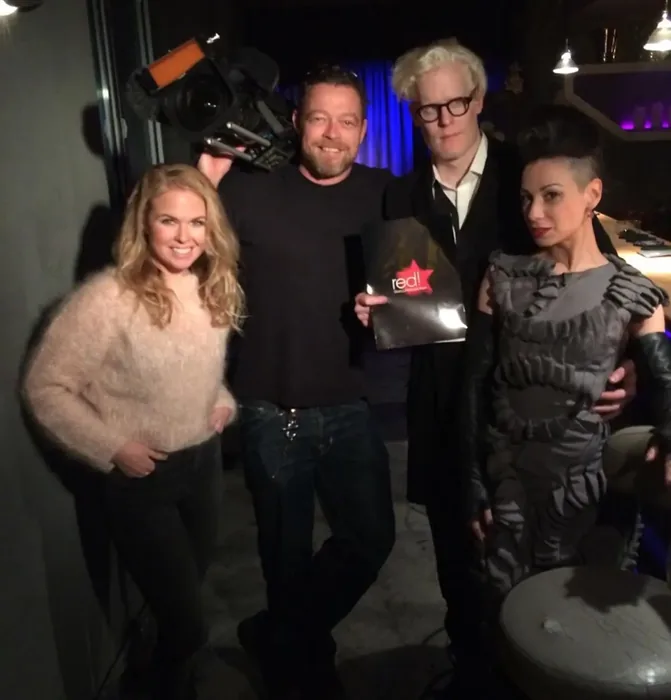 Dreh mit Albino-Model Stephen Thompson