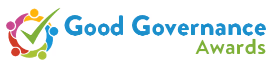 Logo for Good Governance Awards featuring a colorful circular design with interconnected people and a green check mark.
