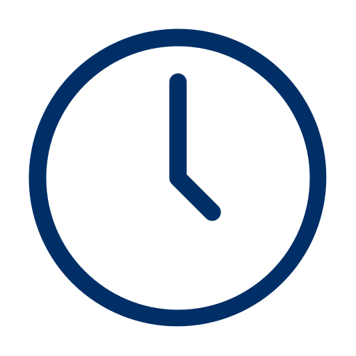 Analog clock showing the time as 3:00.