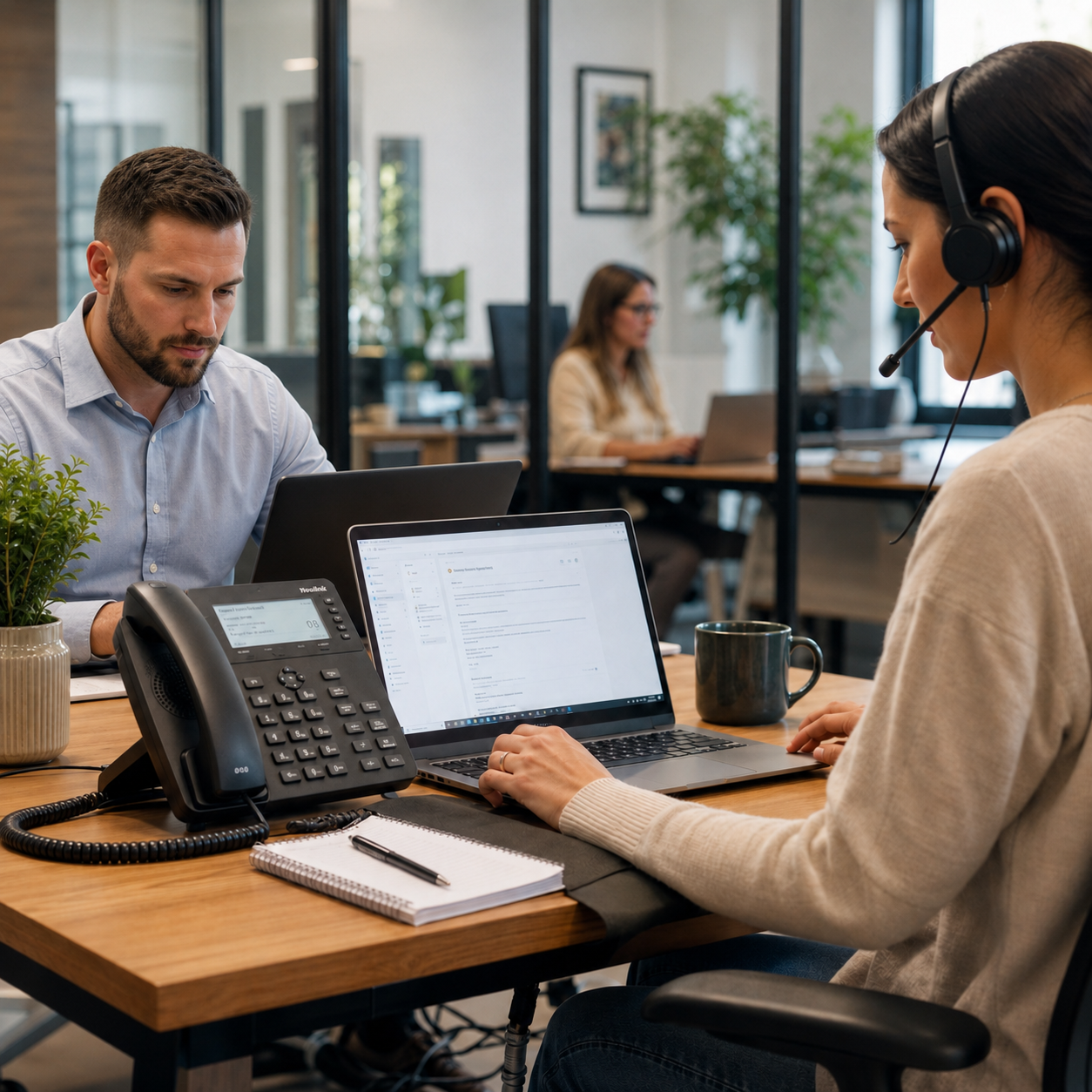 image of people working in an office (for a real estate tech)