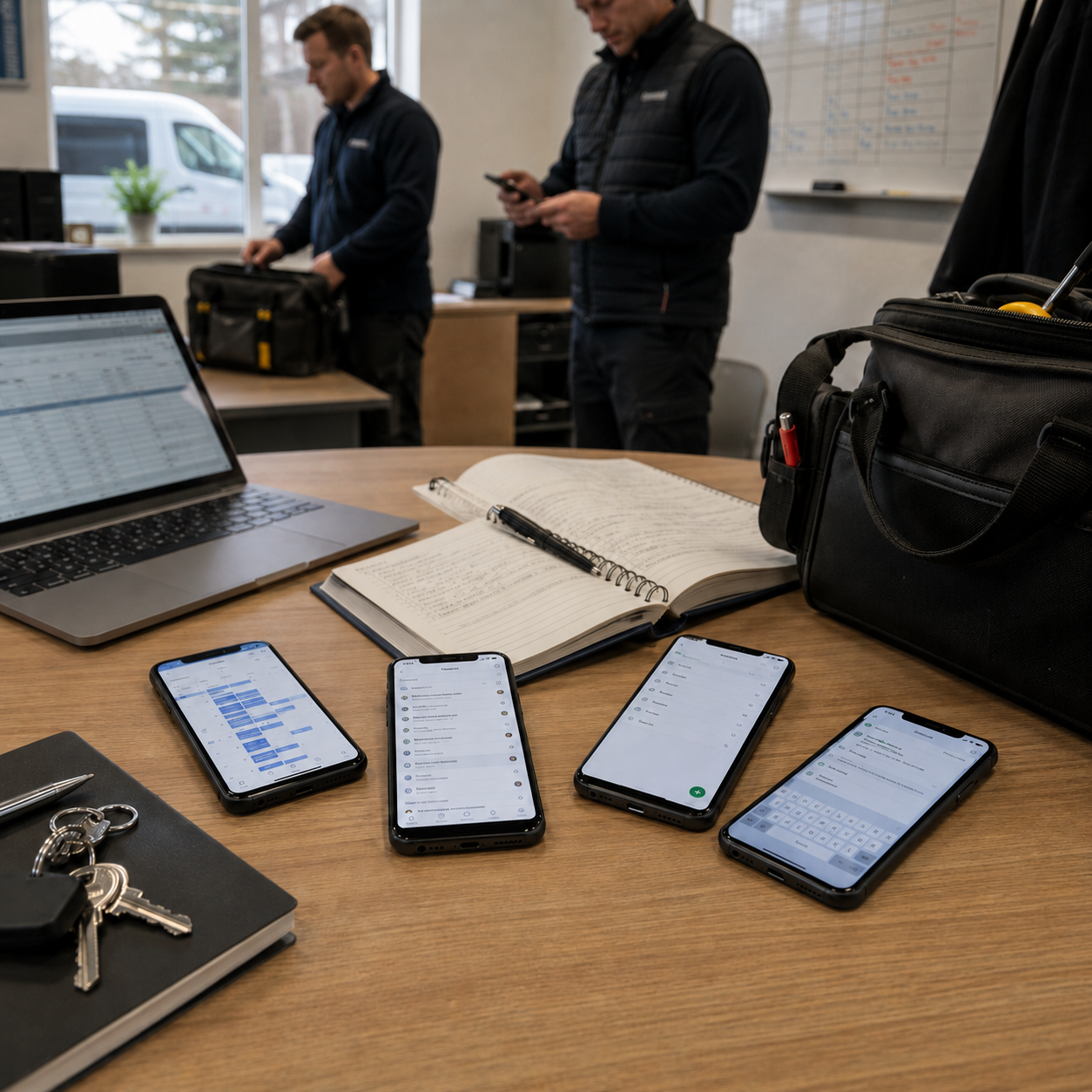 image of people working in an office (for a real estate tech)