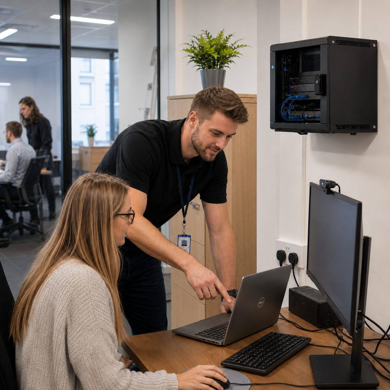 image of people working in an office (for a real estate tech)