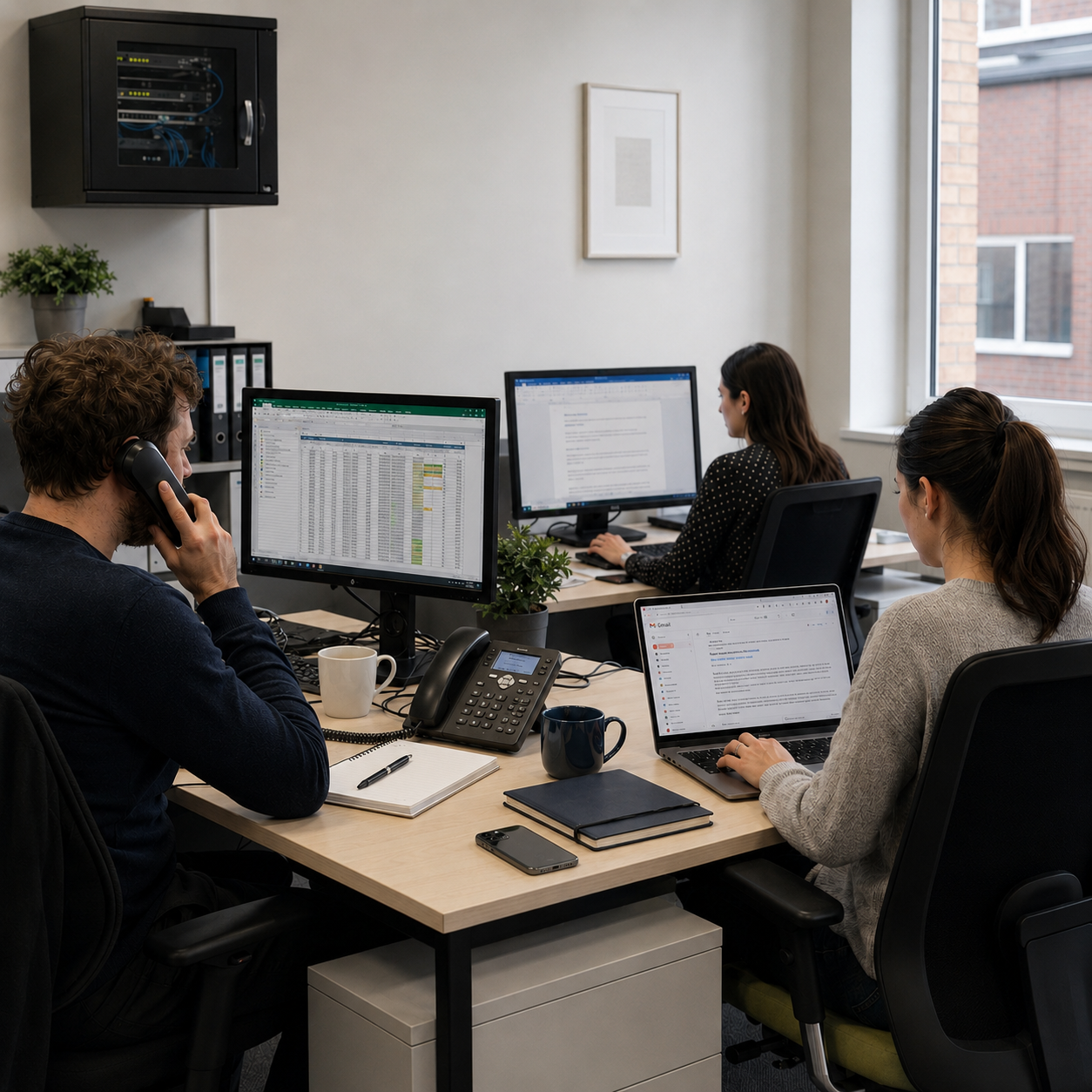 image of people working in an office (for a real estate tech)
