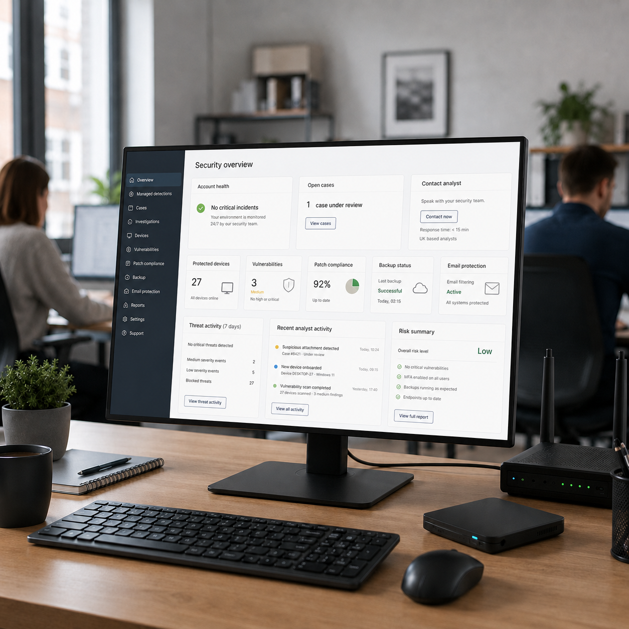 image of people working in an office (for a real estate tech)