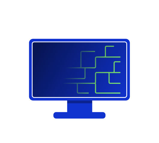 [interface] image of a computer showcasing educational software (for an edtech)