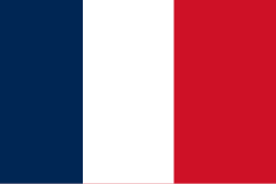 Drapeau français avec trois bandes verticales en bleu, blanc et rouge.