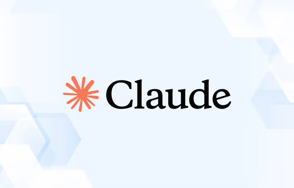 White Webflow logo and text on a blue and black abstract background.