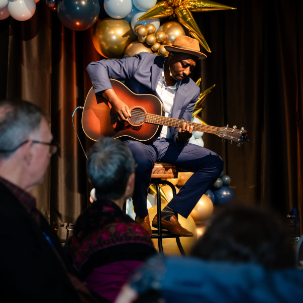 Parfait performing on stage