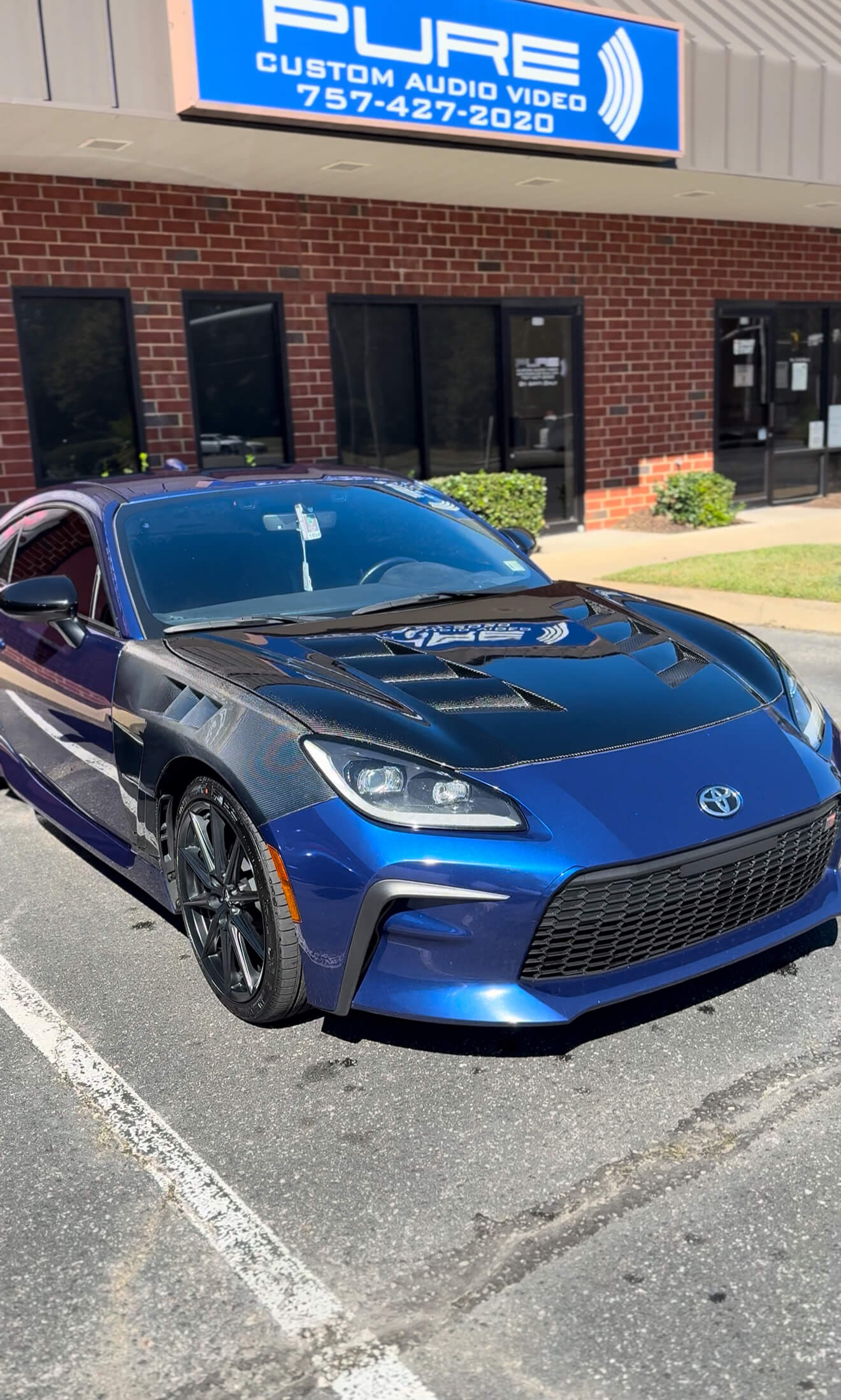 Blue Toyota Supra mobile detailing in Virginia Beach