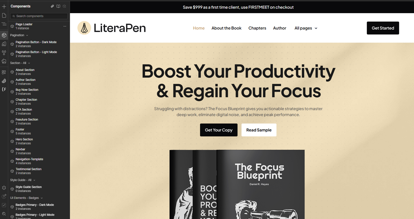 A Scaleable Book Selling Webflow Template