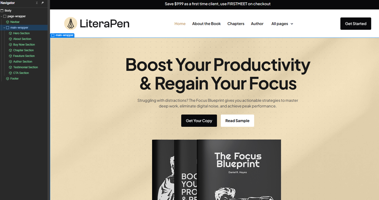 A Scaleable Book Selling Webflow Template