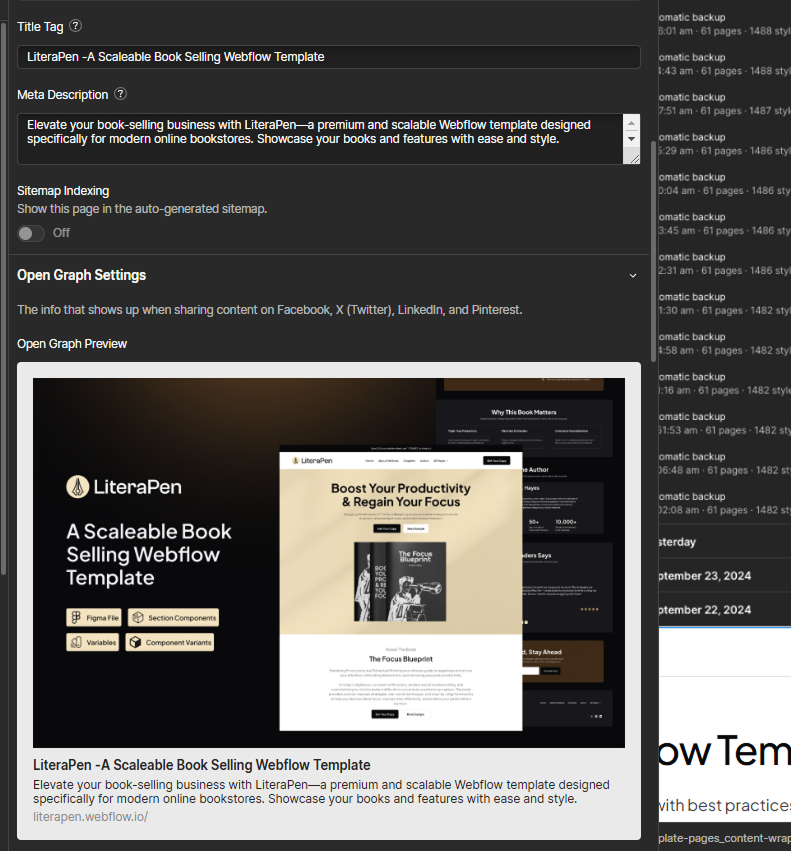 A Scaleable Book Selling Webflow Template