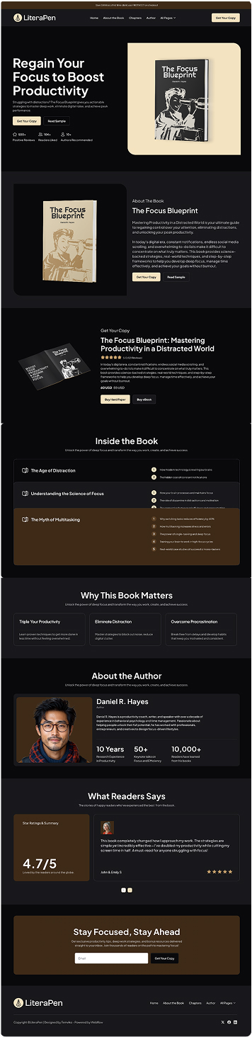 A Scaleable Book Selling Webflow Template