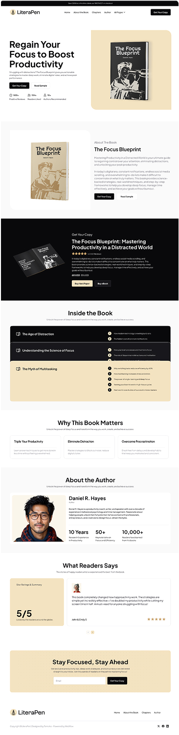 A Scaleable Book Selling Webflow Template