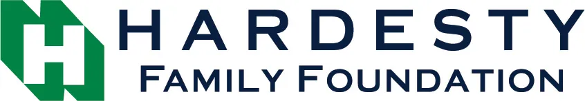 Hardesty Family Foundation logo featuring a green geometric H symbol.