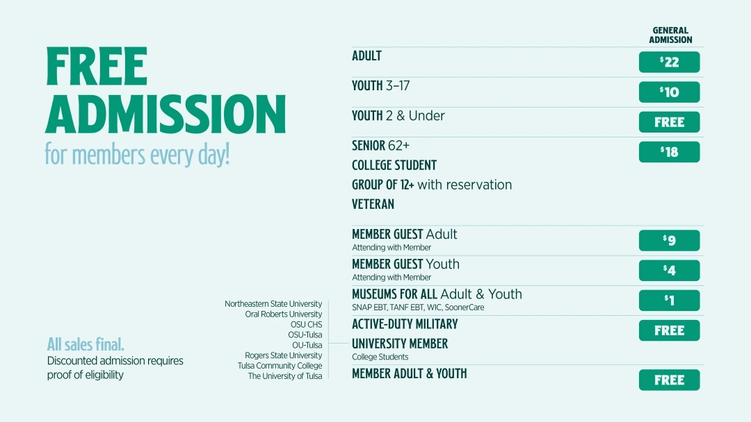 General admission pricing
