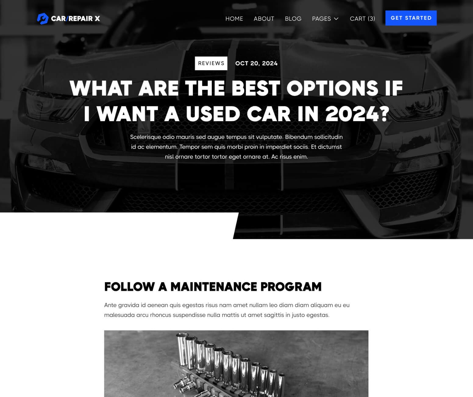 CarRepair X - Blog Single Page - Automotive Webflow Template