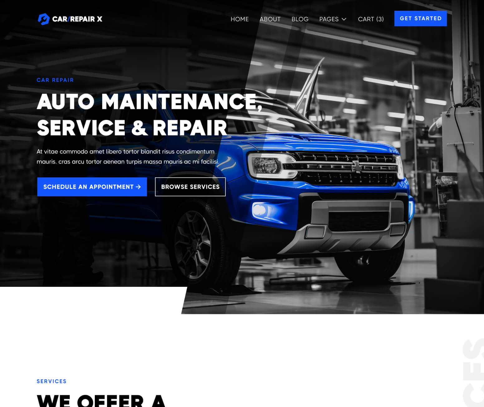 CarRepair X - Home V1 Page - Automotive Webflow Template