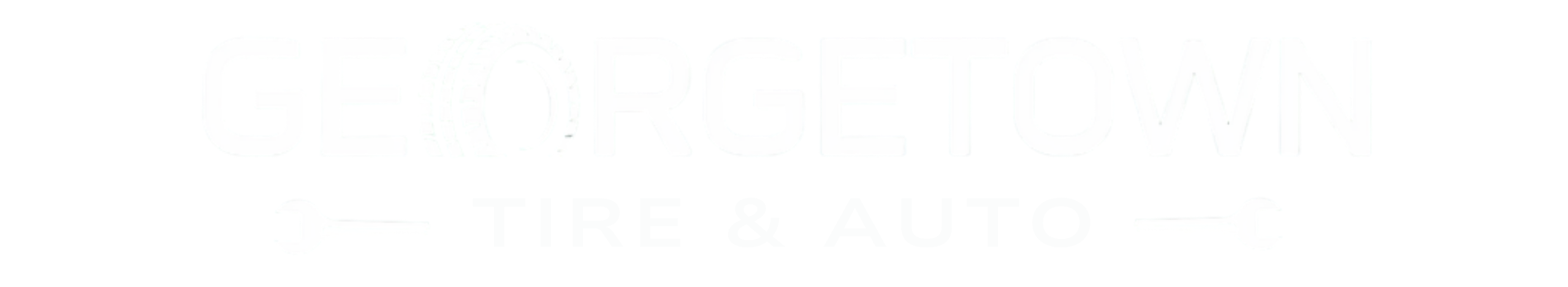 Georgetown Tire & Auto logo with a stylized tire replacing the letter O and wrenches on either side of the text.