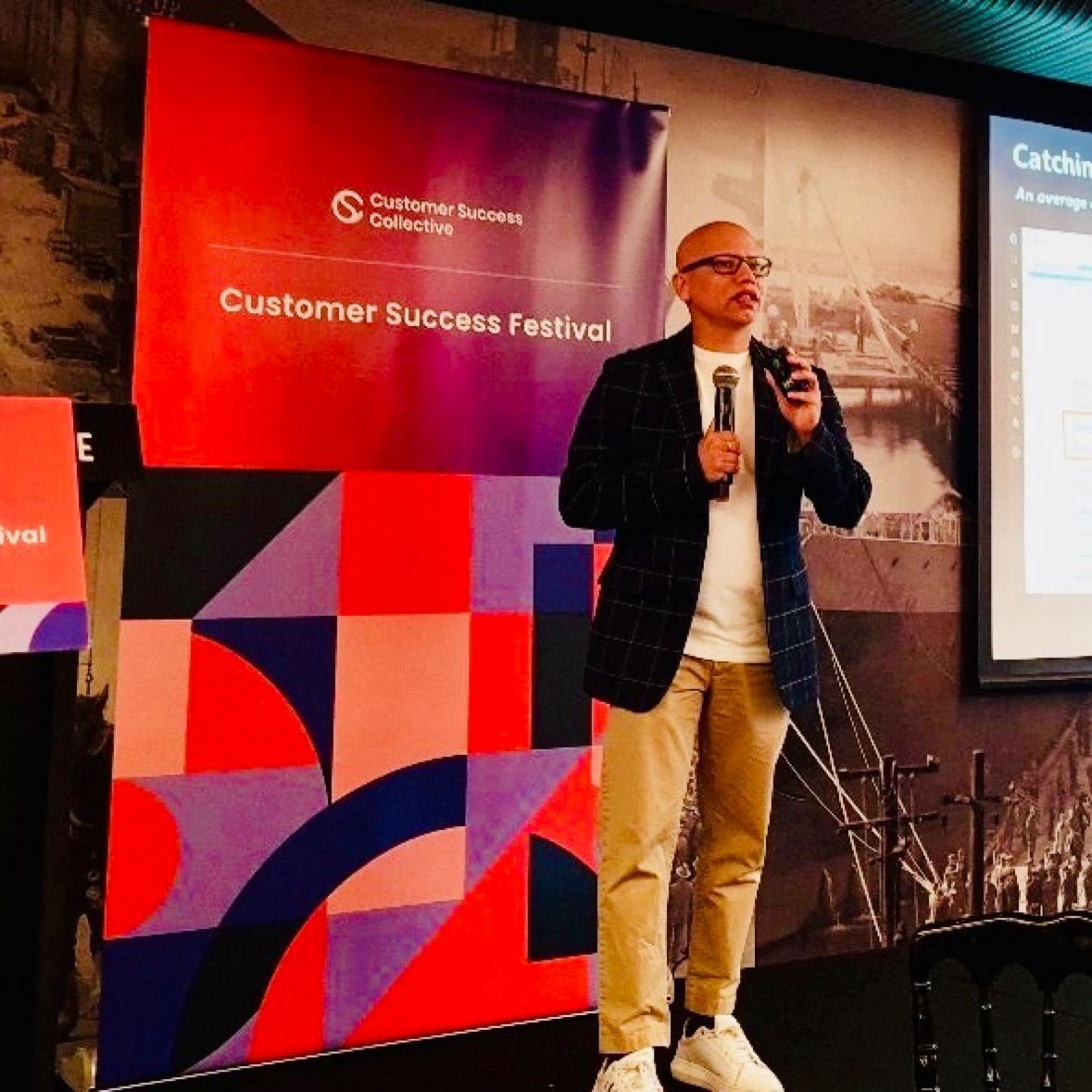 Speaking at an industry event