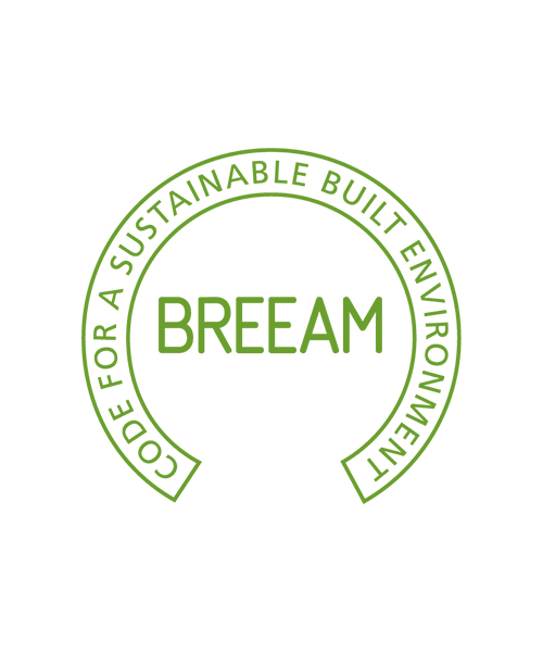 BREEAM logo. earn green building certification points