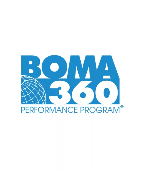 BOMA 360 Logo. earn green building certification points