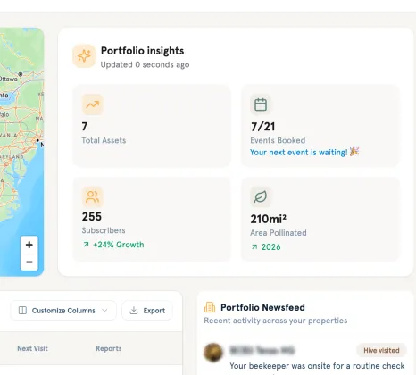 Alvéole's engagement dashboard showing tenant engagement data across entire the entire portfolio
