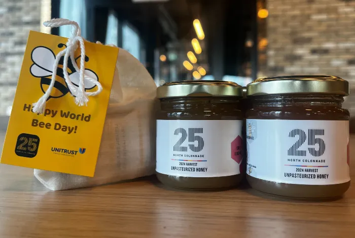 Branded honey jars, engagement reports, and marketing materials for office building beehive programThese outputs matter during tours. When every building claims wellness focus or sustainability commitment, your team can point to visible proof on the roof or in the lobby.