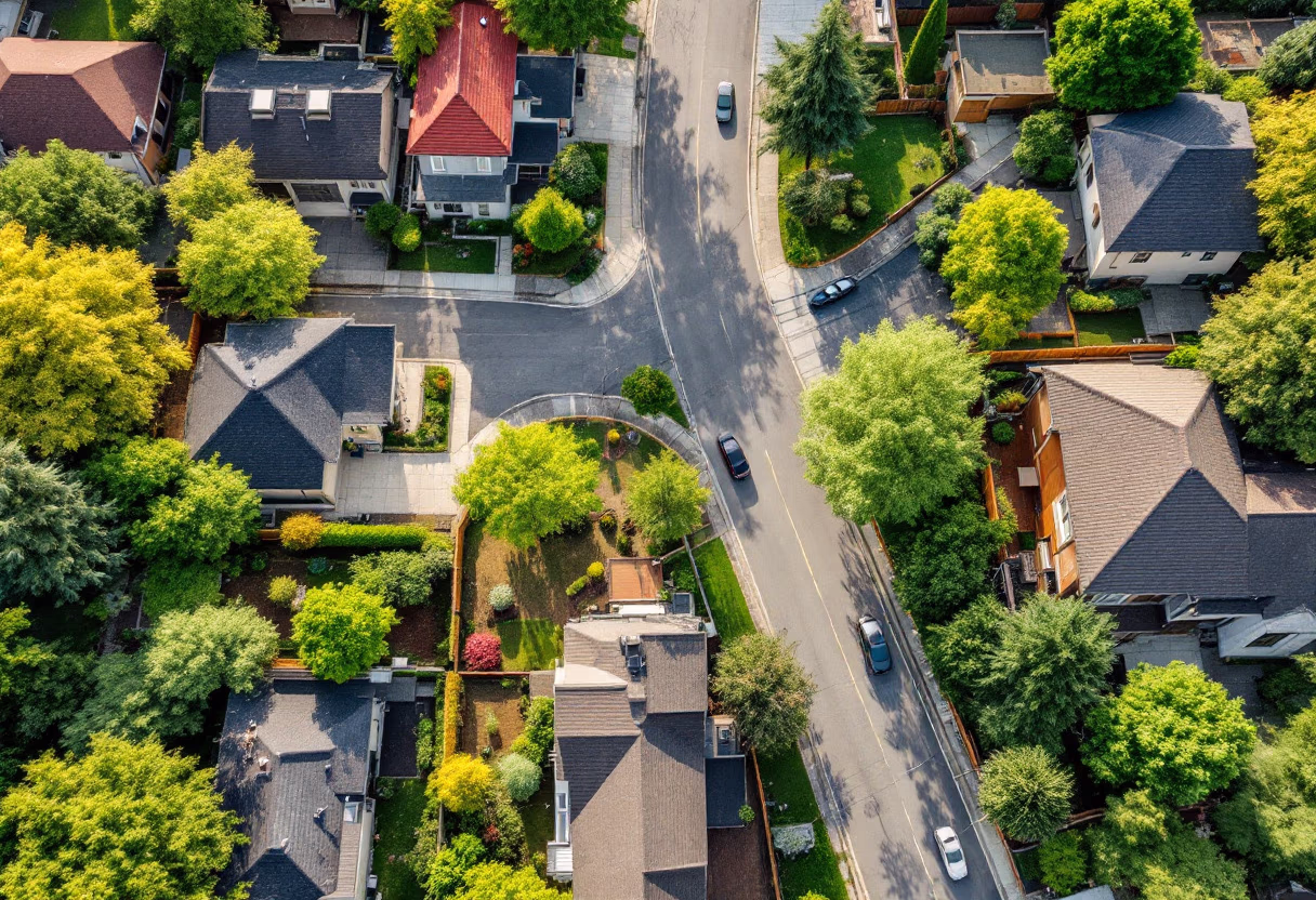 [background image] image of suburban neighborhood