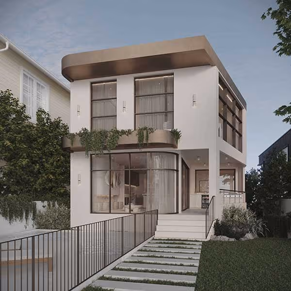 Rear facade