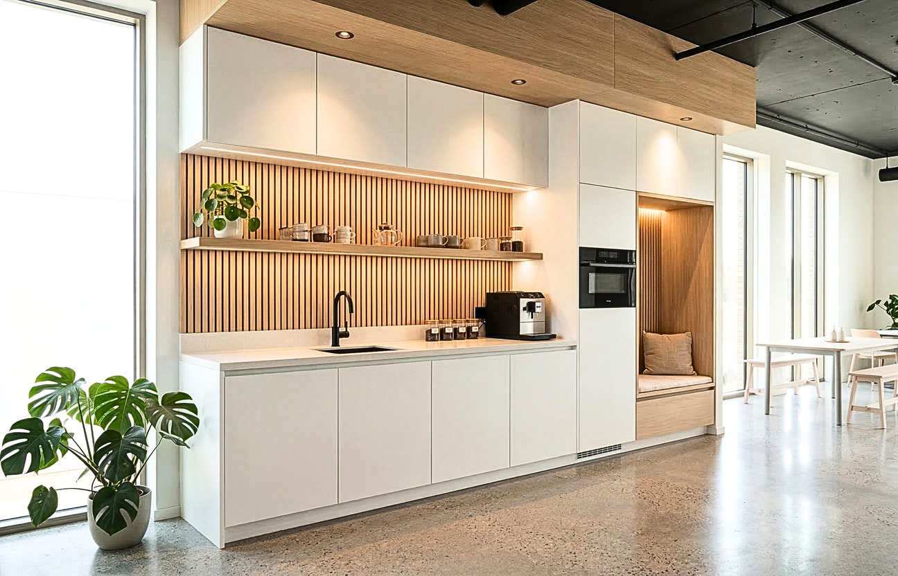 Maßgefertigte Einbauküche für Gewerbe – Gewerbelösungen, Schreinerei Hergert Mannheim