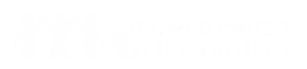 Logo with three stylized human figures holding hands next to the text 'Widowed Parent Relief Project'.