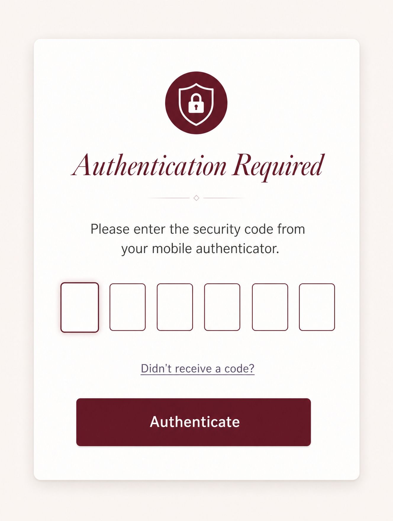 Centralised portal interface mockup