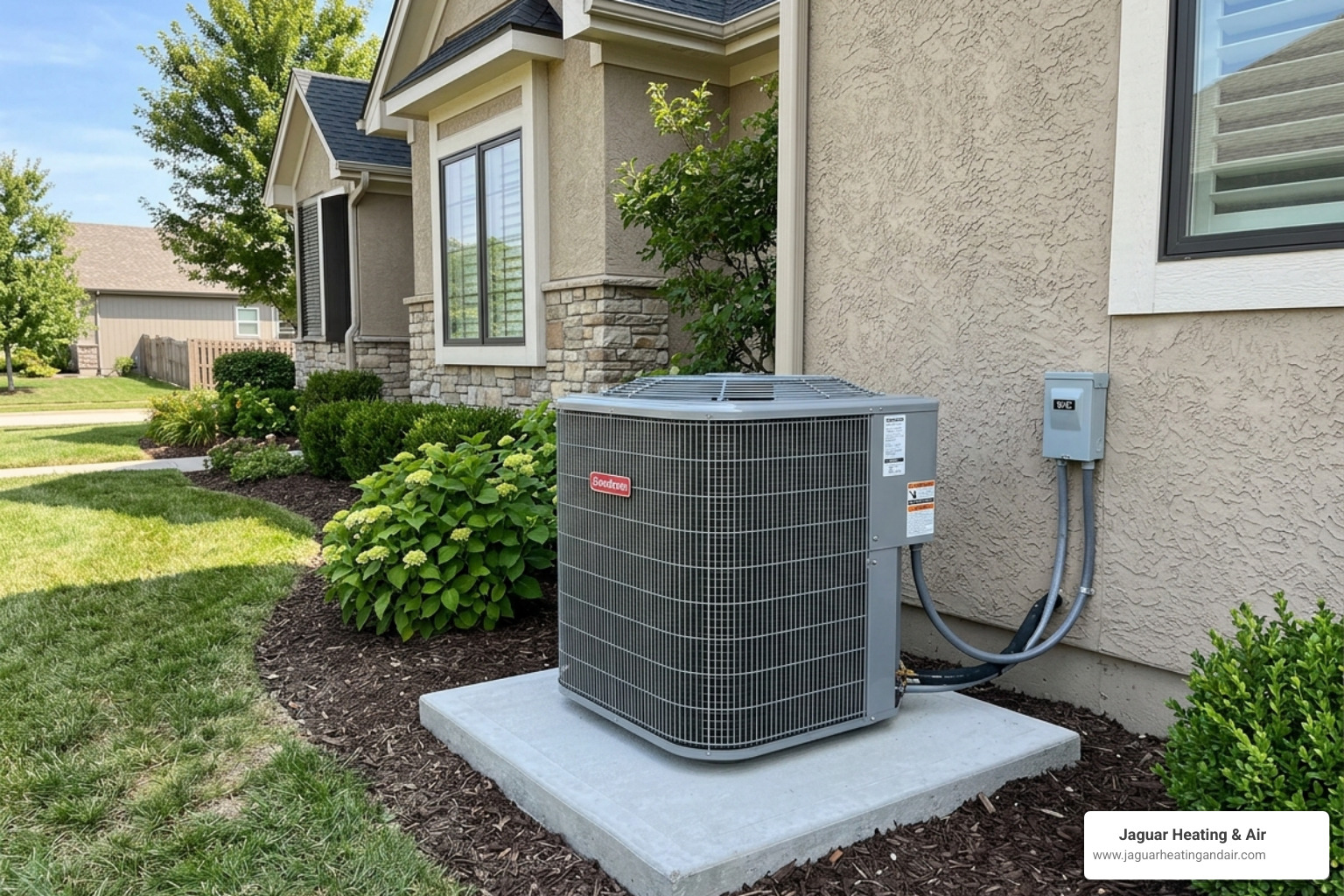 A modern outdoor HVAC condenser unit sitting on a clean concrete pad next to a residential home - how sacramento climate A modern outdoor HVAC condenser unit sitting on a clean concrete pad next to a residential home - how sacramento climate